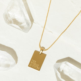 The World Is Yours Gold Necklace