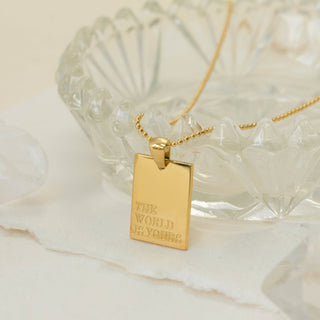 The World Is Yours Gold Necklace