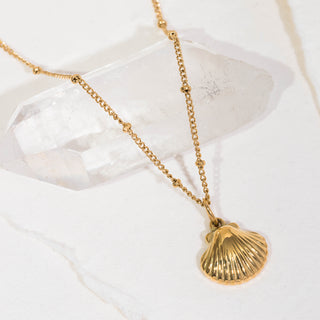 Athena Gold Shell Necklace