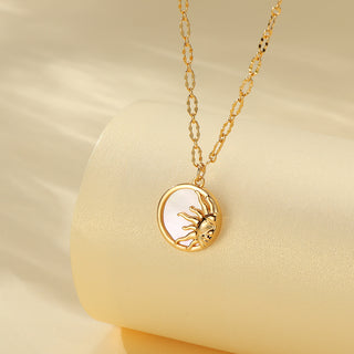 Sun Prowess Shell Gold Necklace