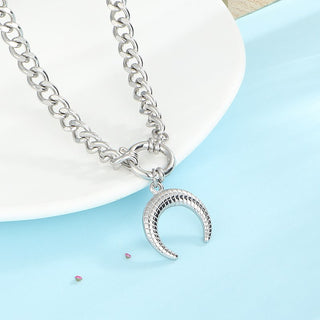 Silver Punk Toggle Necklace