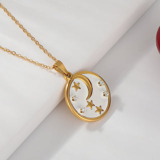 Dreamy Moon And Star Necklace