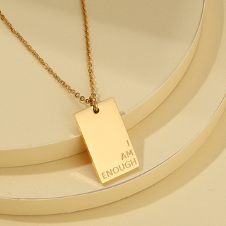 I Am Enough Gold Necklace