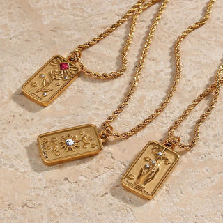 The Stars Tarot Gold Necklace