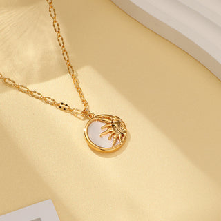 Sun Prowess Shell Gold Necklace