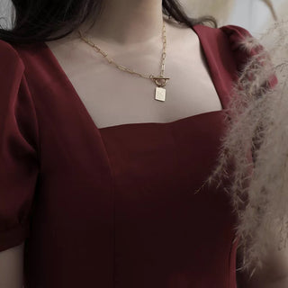 Moon Glow Toggle Gold Necklace