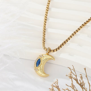 Marie Vintage Moon Necklace