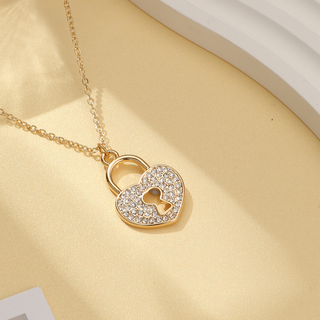 Sweetheart Lock Crystal Necklace