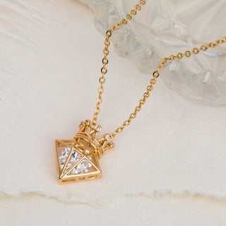 Princess Luxury Crown Crystal Necklaxce