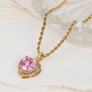 Athrodite Pink Heart Necklace