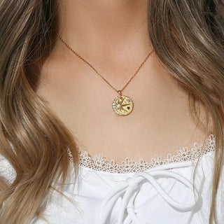 Bella Moon Stars Coin Gold Necklace